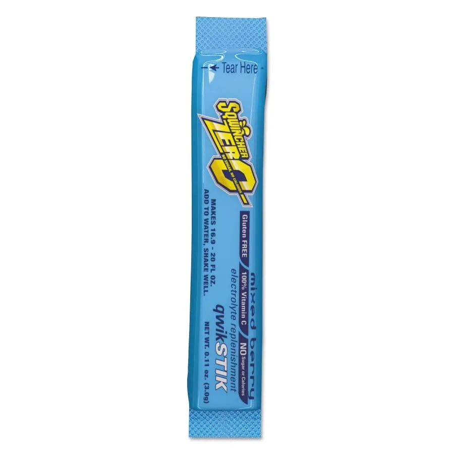 Sqwincher 159060101 Drink:Sport;20Oz Yield Qwik Stik Zero Mixed Berry 500/Case (500 Count)