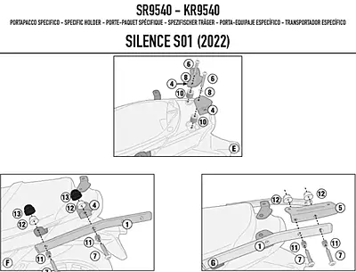 KAPPA SILENCE TOPBOX BRACKET KR9540 KAPPA SILENCE TOPBOX BRACKET KR9540