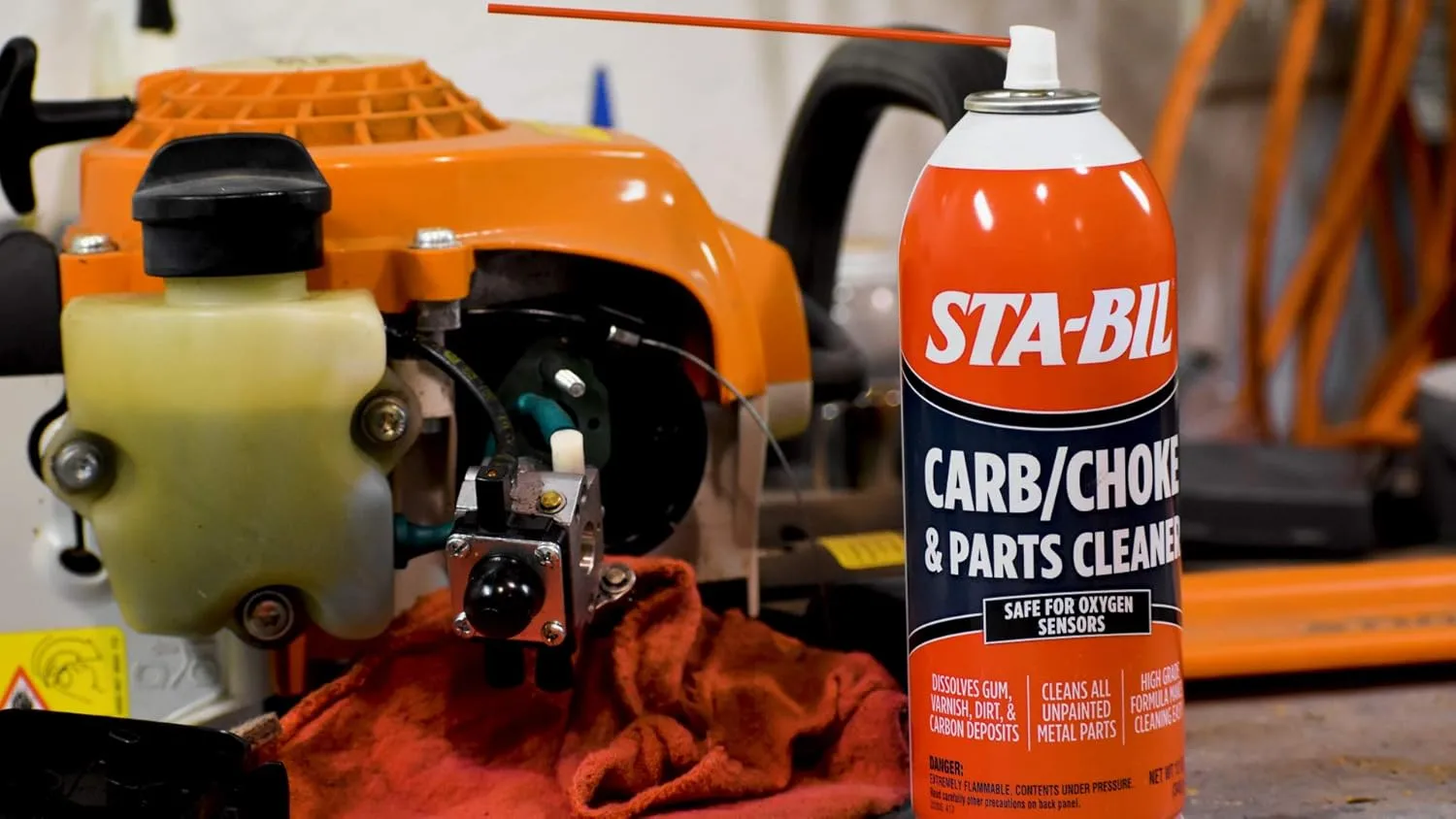STA-BIL Carb/Choke & Parts Cleaner - Safe For Oxygen Sensors - Dissolves Gum, Varnish, Dirt