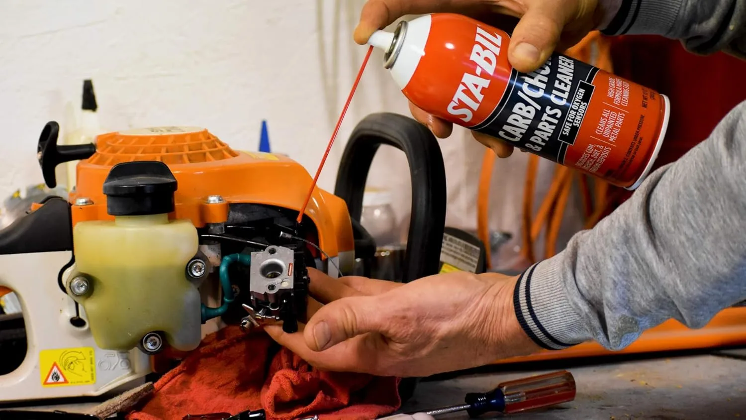 STA-BIL Carb/Choke & Parts Cleaner - Safe For Oxygen Sensors - Dissolves Gum, Varnish, Dirt