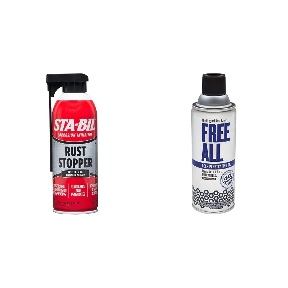 STA-BIL Rust Stopper Anti-Corrosion Spray Lubricant and Free All Rust Eater Deep Penetrating Oil