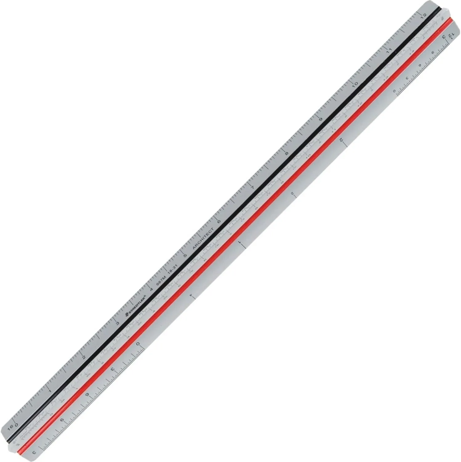 STAEDTLER Professional Triangular Scale Ruler - 12in Metal Architectural Scale with High-Contrast Etched Markings, 6 Imperial Scales for Drafting & Blueprint Reading