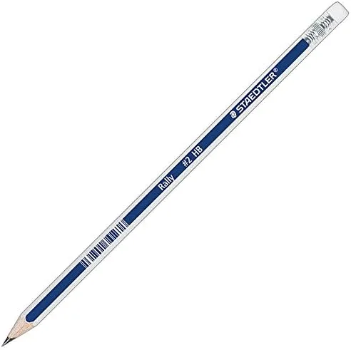 Staedtler Rally Graphite #2 Pencil, Blue/White, 12-Count