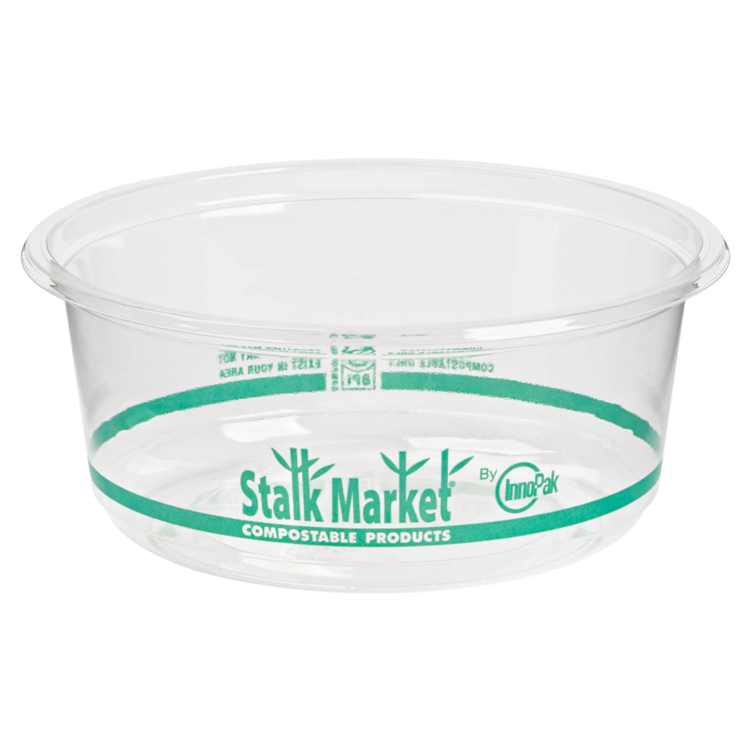 STALKMARKET Jaya 100% Compostable Clear PLA Round Deli Containers & Lids