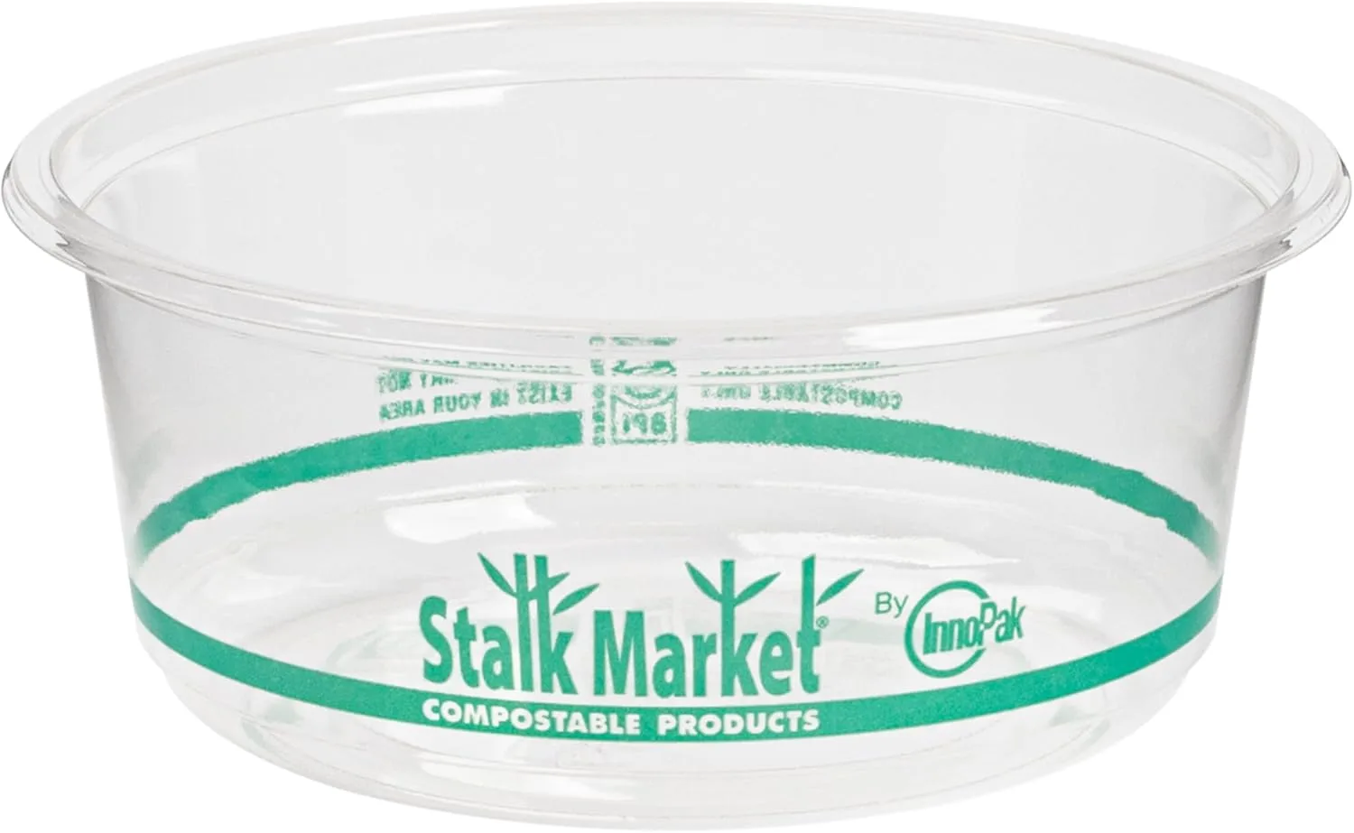 STALKMARKET Jaya 100% Compostable Clear PLA Round Deli Containers & Lids