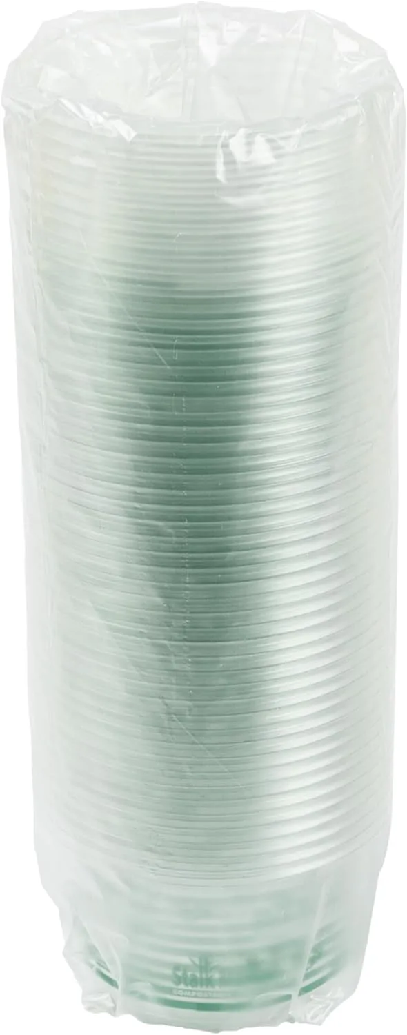 STALKMARKET Jaya 100% Compostable Clear PLA Round Deli Containers & Lids