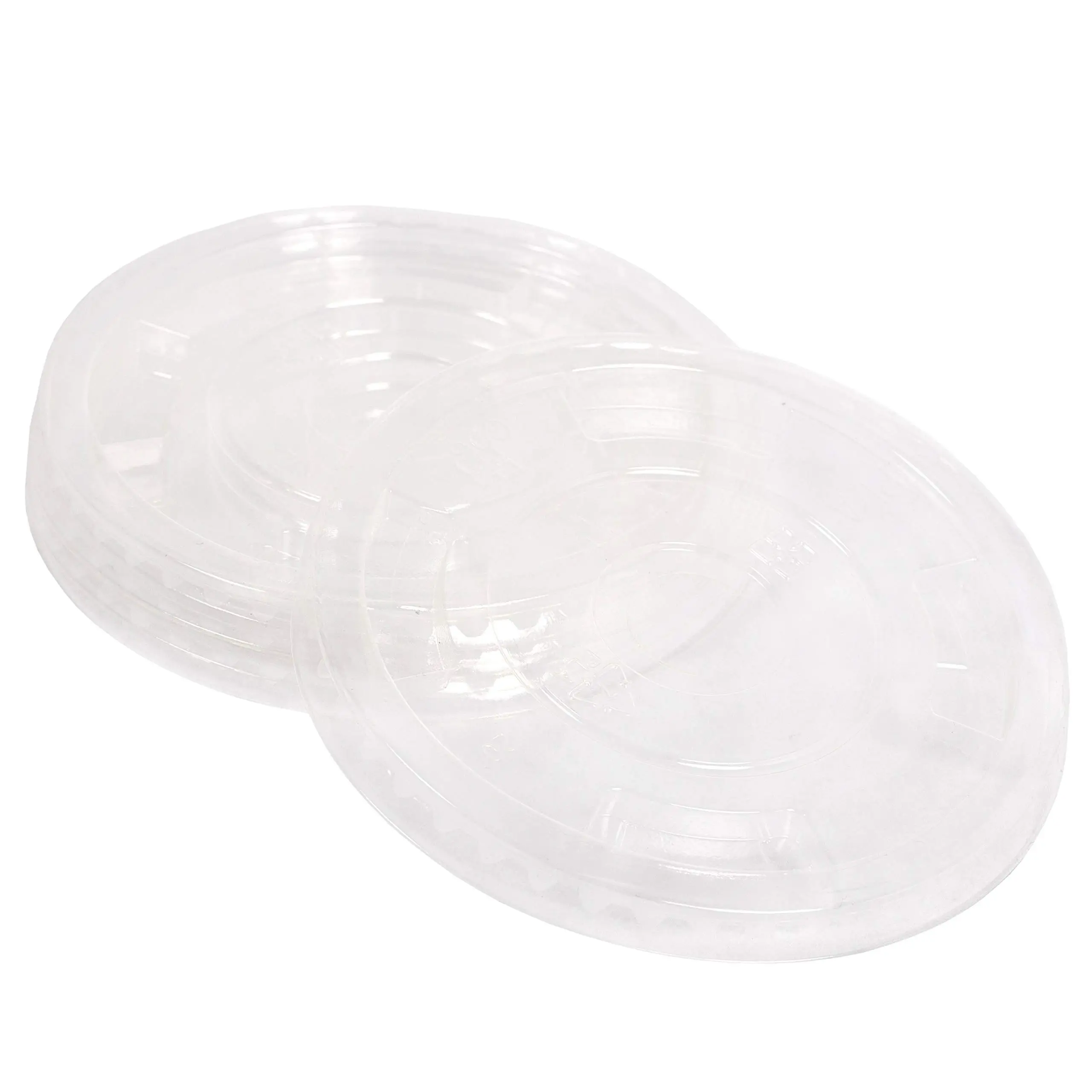 Planet+ 100% Compostable PLA Lids for 9/12/16/20/24-Ounce Clear Cold Cups, Flat Style, 1000-Count Case