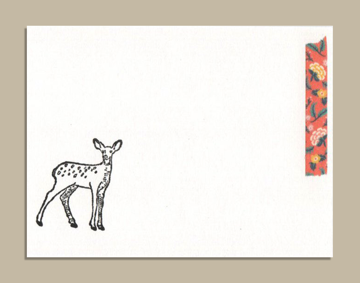 Mini Stamp Card Deer