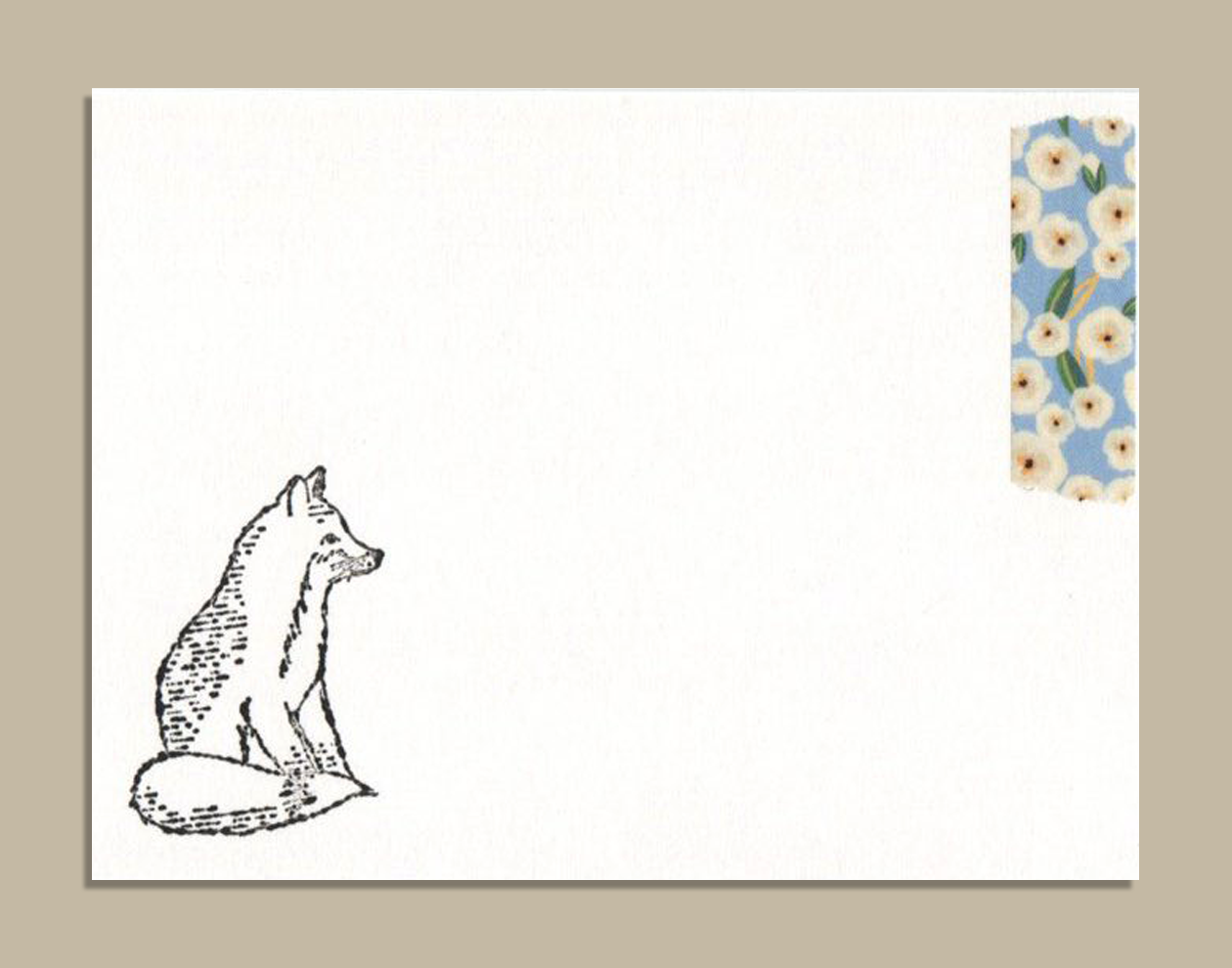 Mini Stamp Card Fox