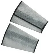 Stanco 703-CMW7VC-M 7 in. Medium Cane Mesh Sleeves Long Cloth Hook and Eye Closure - White
