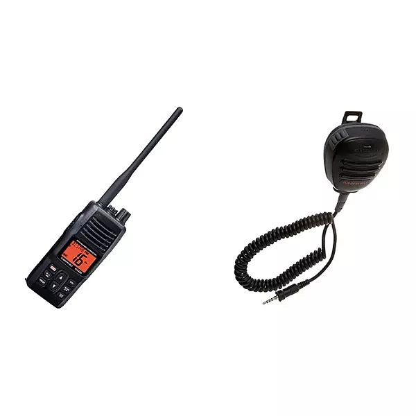 Standard Horizon HX380 1.5" Standard Handheld VHF and Speaker/Mic Bundle VHF + VHF Radios