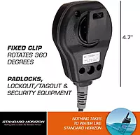 Standard Horizon MH-73A4B Speaker/Microphone Black, Small Microphone Standard Packaging
