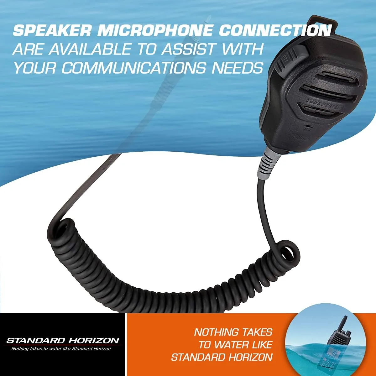 Standard Horizon MH-73A4B Speaker/Microphone Black, Small Microphone Standard Packaging