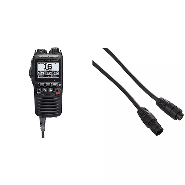 STANDARD HORIZON SSM-70H 2.5" Wired Remote Access Microphone (RAM4) & CT-100 23FT Extension Cable for RAM+ or VH-310