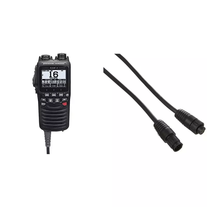 STANDARD HORIZON SSM-70H 2.5" Wired Remote Access Microphone (RAM4) & CT-100 23FT Extension Cable for RAM+ or VH-310