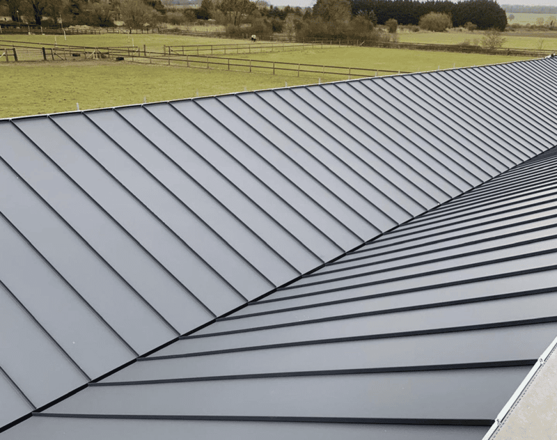 ROOFING SHEET STANDING SEAM MATTE BLACK 26G PVF2