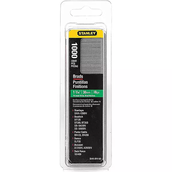 Stanley Swkbn1187 Brad Nails,1-3/16 Inch,Pack of 1000(Pack of 1000)