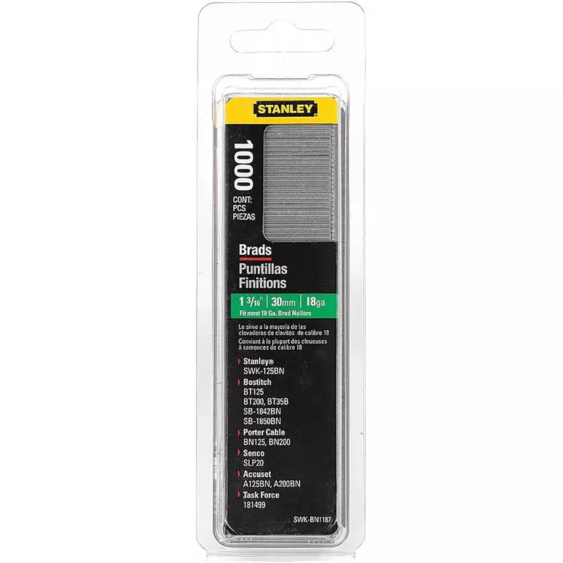 Stanley Swkbn1187 Brad Nails,1-3/16 Inch,Pack of 1000(Pack of 1000)