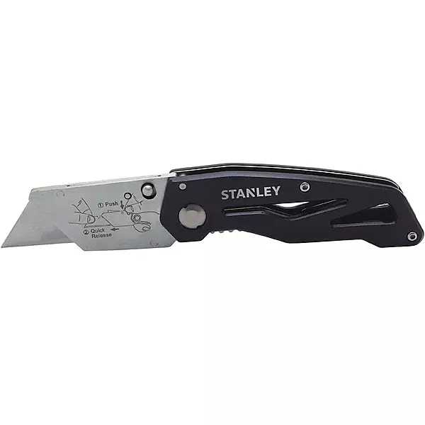 Stanley 10-855 Folding Utility Knife - Aluminum Handle, Stainless Steel Blade