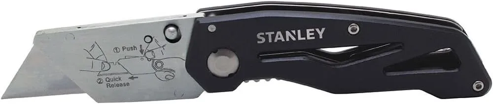 Stanley 10-855 Folding Utility Knife - Aluminum Handle, Stainless Steel Blade