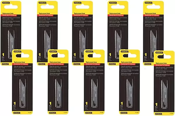 10 Pack Stanley 11-041 Utility Replacement Fine Cutting Blade for 10-049 Pocket Knife
