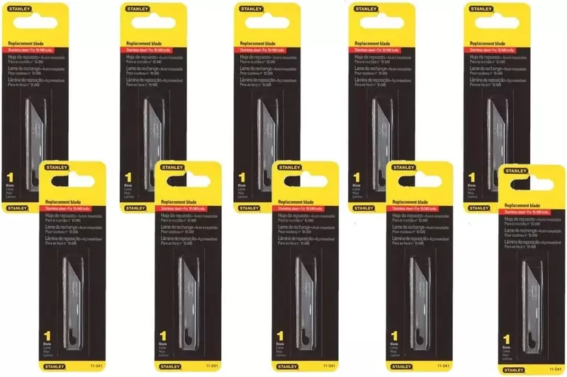 10 Pack Stanley 11-041 Utility Replacement Fine Cutting Blade for 10-049 Pocket Knife