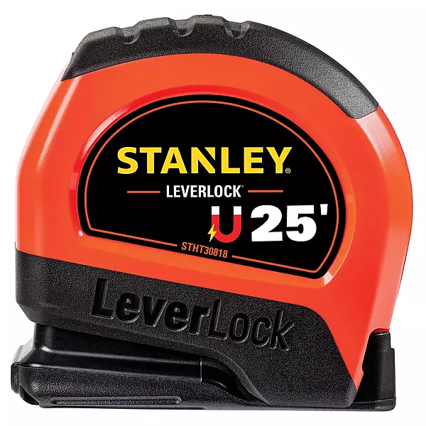 STANLEY 25 Ft. High Visibility Magnetic LEVERLOCK Tape Measure (STHT30818S)