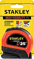 STANLEY 25 Ft. High Visibility Magnetic LEVERLOCK Tape Measure (STHT30818S)