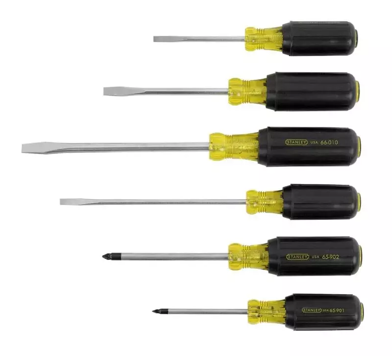Stanley 6 Piece Vinyl Grip Pro Screwdriver Set