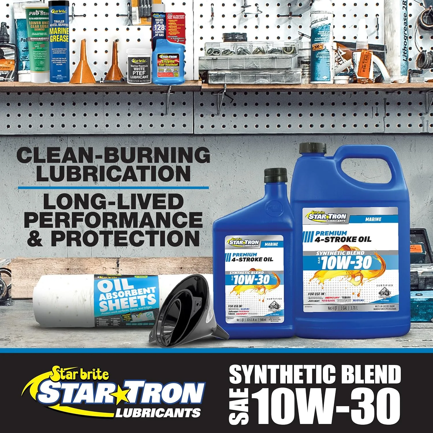 STAR BRITE Super Premium Synthetic Blend 4-Stroke Marine Oil - 32 oz