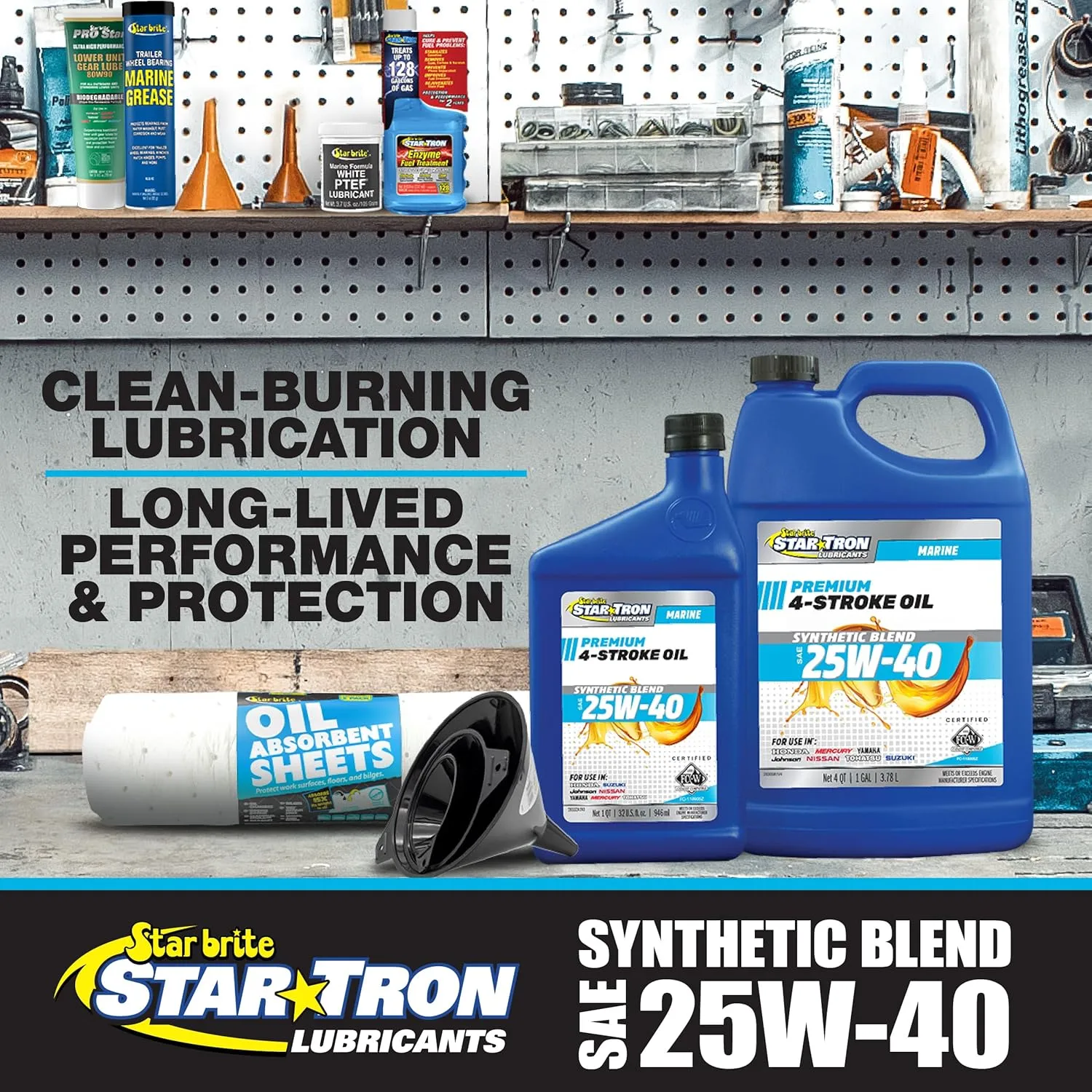 STAR BRITE Super Premium Synthetic Blend 4-Stroke Marine Oil - 32 oz