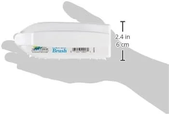 STAR BRITE 6-Inch Heavy-Duty Scrub Brush with Curved Plastic Handle (040027)