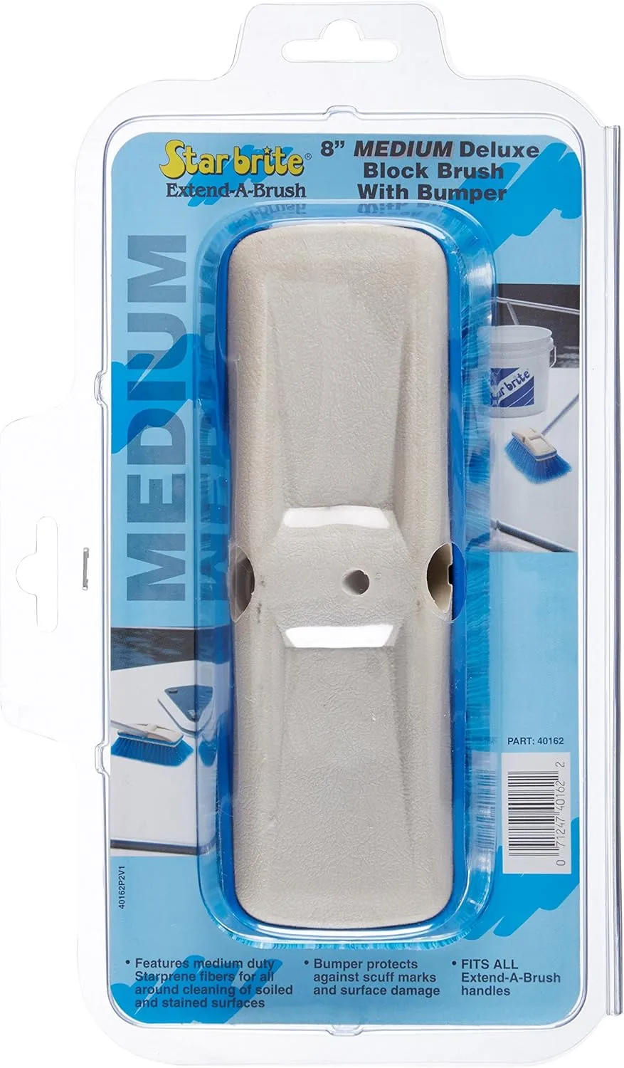 STAR BRITE 8" Deluxe Wash Brush Head - Dual Connections