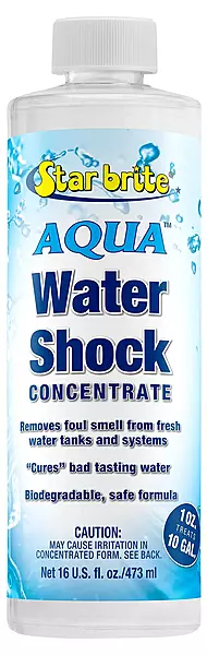 STAR BRITE Aqua Water Shock for Boats & RVs - Instant Odor & Bad Taste Remover for Potable Water, 16 Ounce (097116)