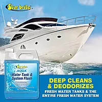 STAR BRITE Aqua Water Tank & System Flush - Deep Cleans & Deodorizes Fresh Water Tanks & Entire Drinking Water System - Ideal for Boats & RVs Coming Out of Storage 1 GAL (032300)