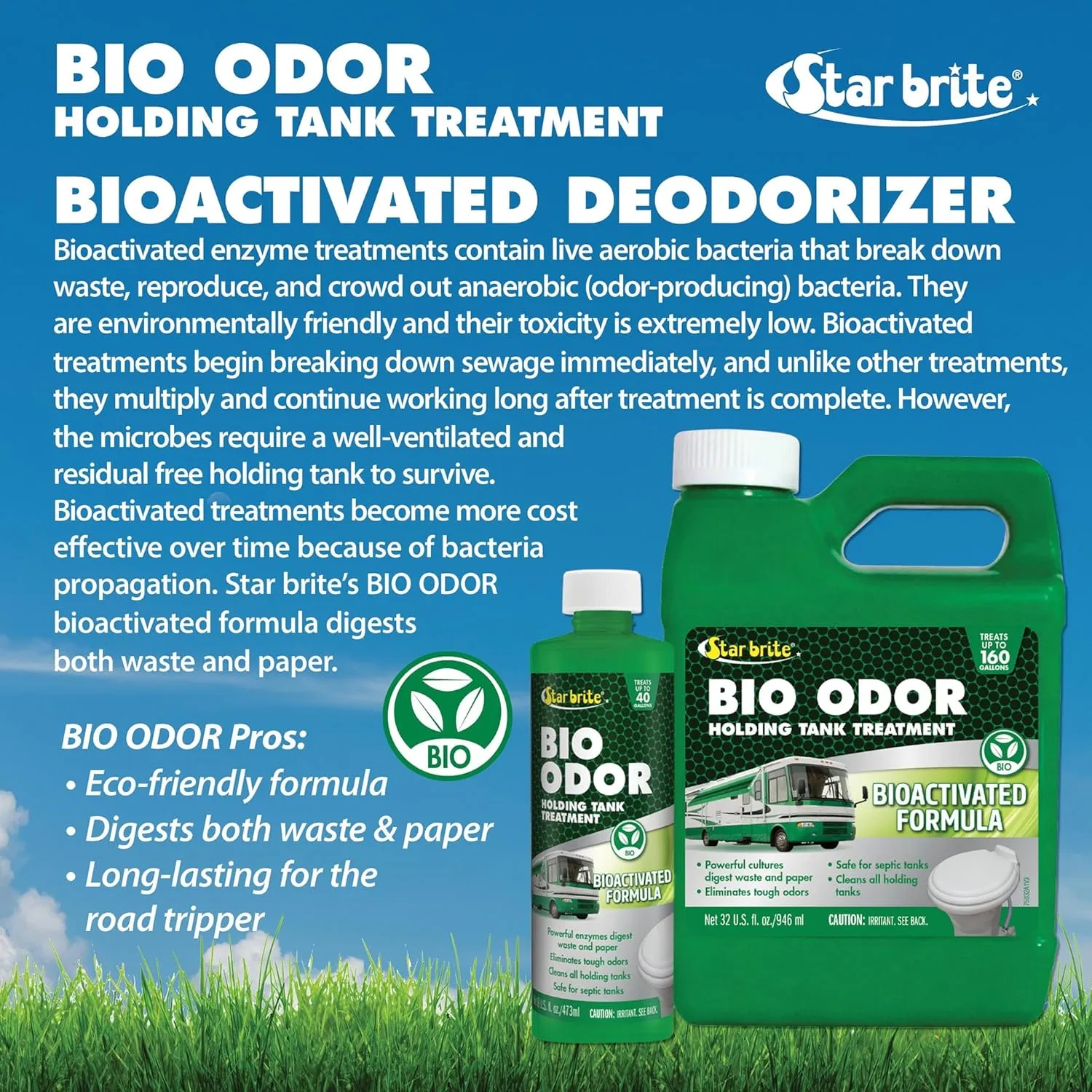 STAR BRITE Bio Odor Holding Tank Treatment - Bioactivated Formula
