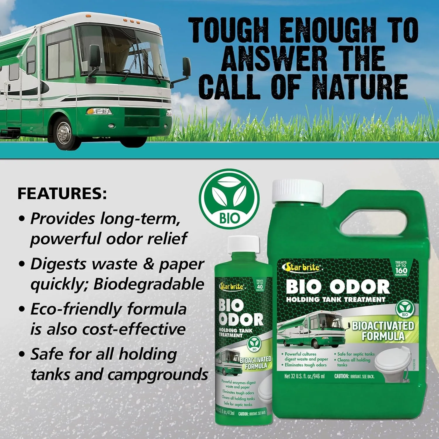 STAR BRITE Bio Odor Holding Tank Treatment - Bioactivated Formula