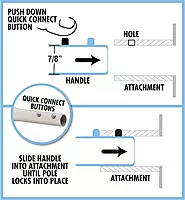 Star brite Extend-A-Brush Boat Hook Attachment - Black, Glass-reinforced Nylon