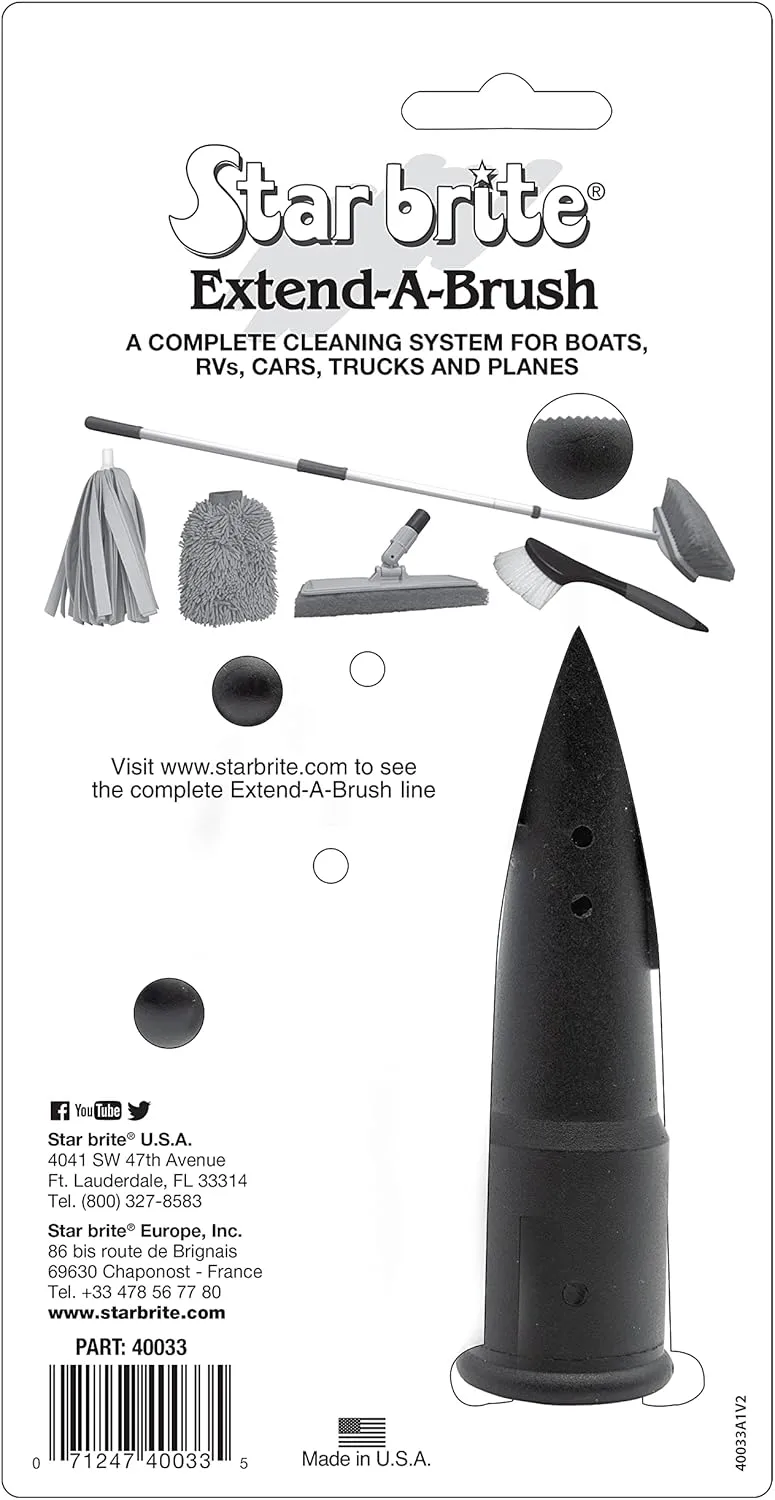 Star brite Extend-A-Brush Boat Hook Attachment - Black, Glass-reinforced Nylon