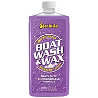 STAR BRITE Boat Wash & Wax - Heavy Duty Concentrate - Clean, Shine & Protect - Blueberry Scent
