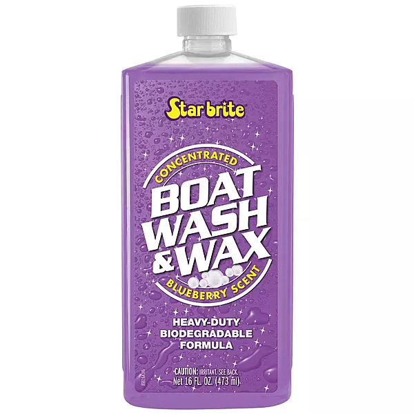 STAR BRITE Boat Wash & Wax - Heavy Duty Concentrate - Clean, Shine & Protect - Blueberry Scent