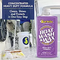 STAR BRITE Boat Wash & Wax - Heavy Duty Concentrate - Clean, Shine & Protect - Blueberry Scent