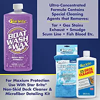 STAR BRITE Boat Wash & Wax - Heavy Duty Concentrate - Clean, Shine & Protect - Blueberry Scent