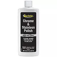STAR BRITE Chrome & Stainless Polish - Marine Grade Formula Protects Against Pitting, Salt Deposits, Staining & Rust on Chrome, Stainless Steel, Copper, Tin & Brass (082708) 8 Fl Oz (Pack of 1)
