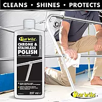 STAR BRITE Chrome & Stainless Polish - Marine Grade Formula Protects Against Pitting, Salt Deposits, Staining & Rust on Chrome, Stainless Steel, Copper, Tin & Brass (082708) 8 Fl Oz (Pack of 1)