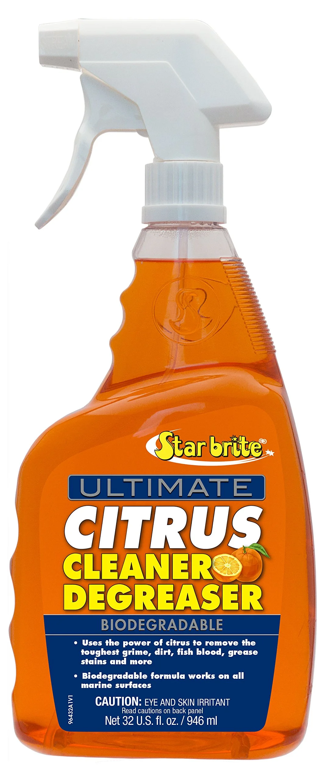 STAR BRITE Ultimate Citrus Cleaner & Degreaser - Powerful Biodegradable Formula - Boat and Home Cleaning Solution - 32 OZ (096432)