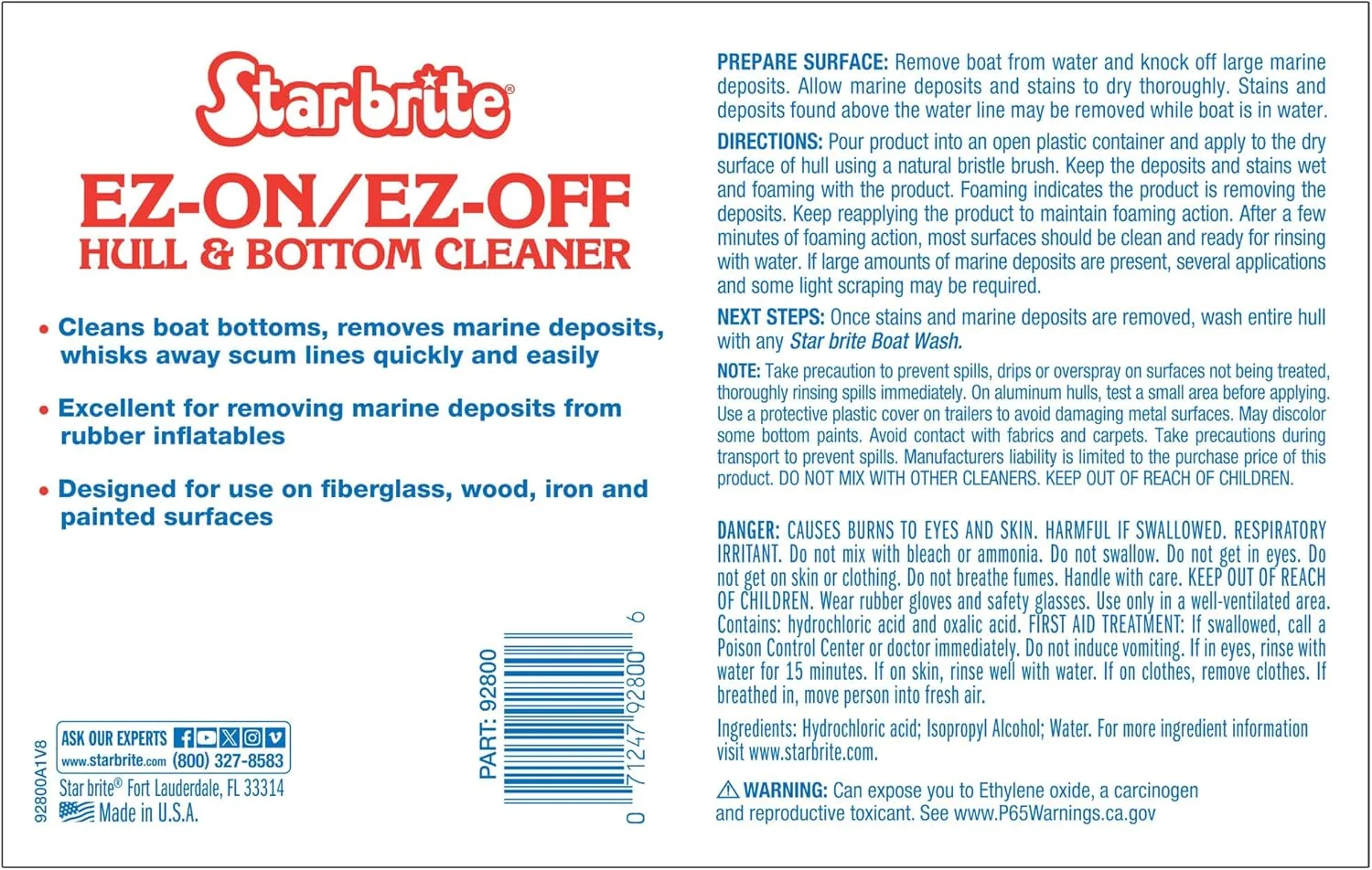 Star Brite EZ-ON EZ-Off Boat Hull & Bottom Cleaner - 1 Gallon
