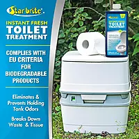 STAR BRITE Instant Fresh Toilet Treatment Concentrate - Eliminates & Prevents Holding Tank Odors - Biodegradable Lemon Scent - 16 OZ (071716) Multicolor 16 Fl Oz (Pack of 1)