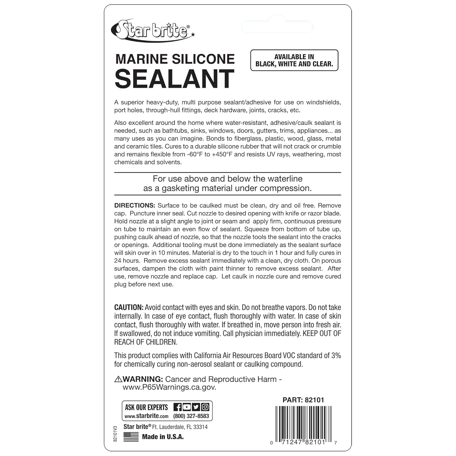 STAR BRITE Marine Silicone Sealant