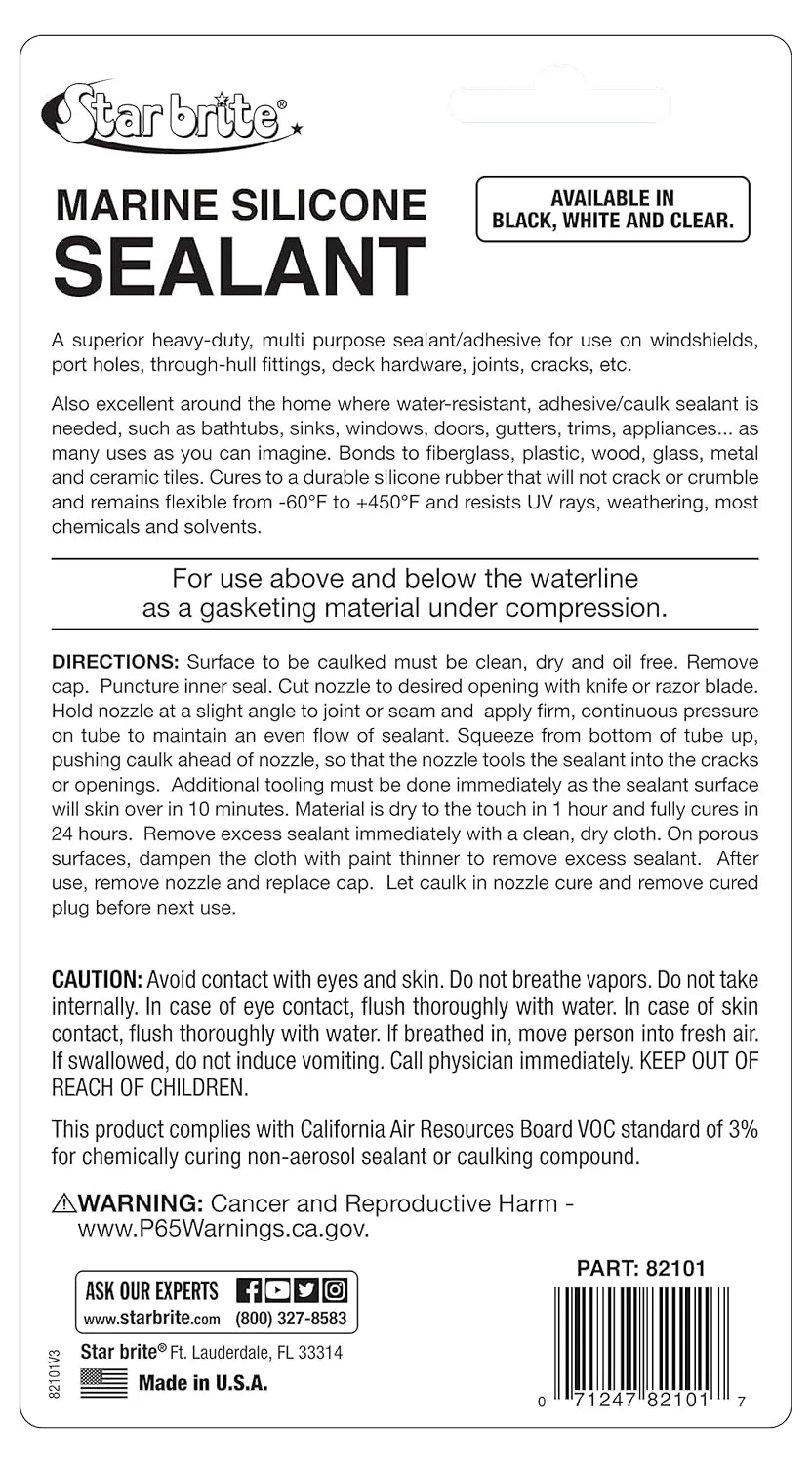 STAR BRITE Marine Silicone Sealant